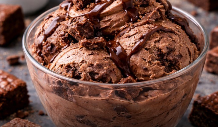 Glace au brownie