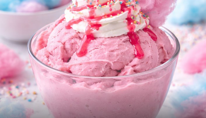 Glace à la barbe à papa