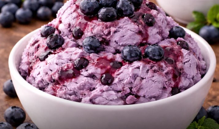 Glace à la myrtille